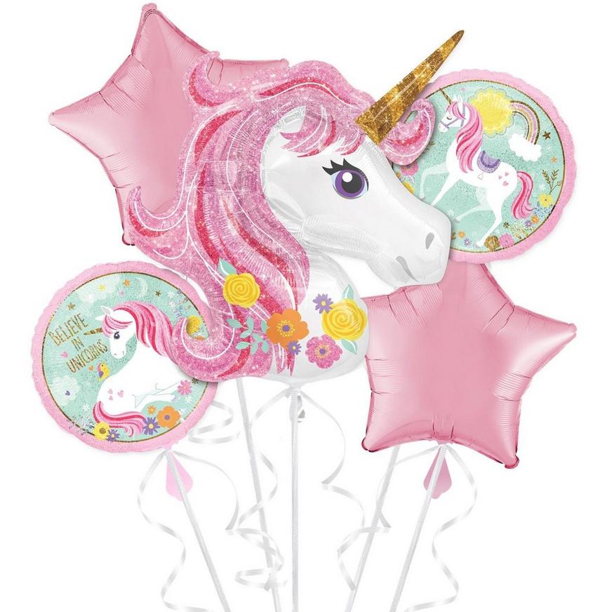 Magical Unicorn Deluxe Balloon Bouquet, 8pc