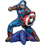 Air-Filled Sitting Captain America Balloon, 26.5in - Avengers