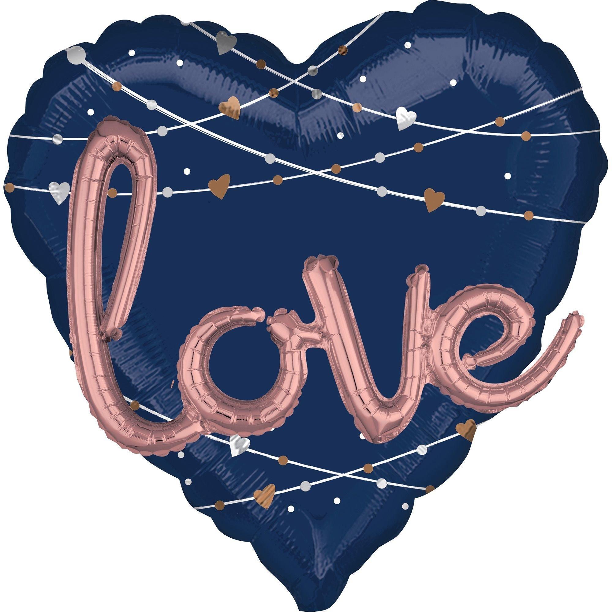 Navy Better Together Deluxe Wedding Balloon Bouquet, 11pc