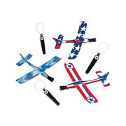 Red, White & Blue Airplane Gliders 12ct