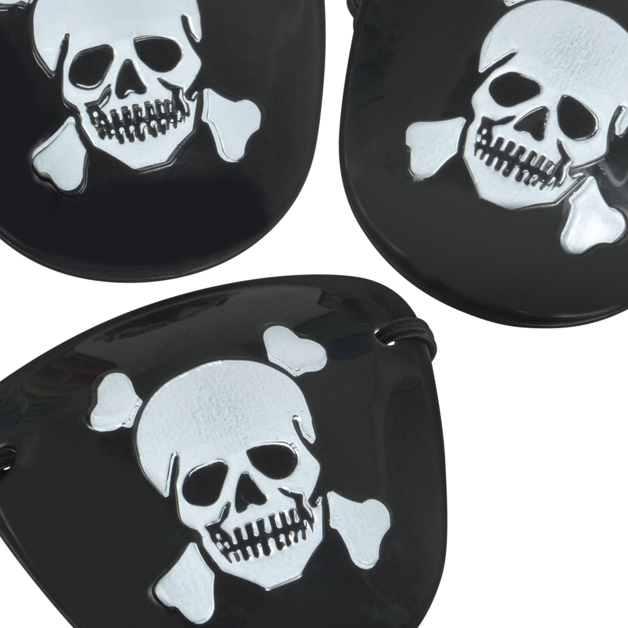 Black Pirate Eye Patches 12ct