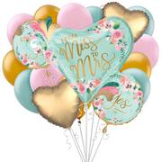 Mint to Be Bridal Shower Balloon Bouquet, 17pc