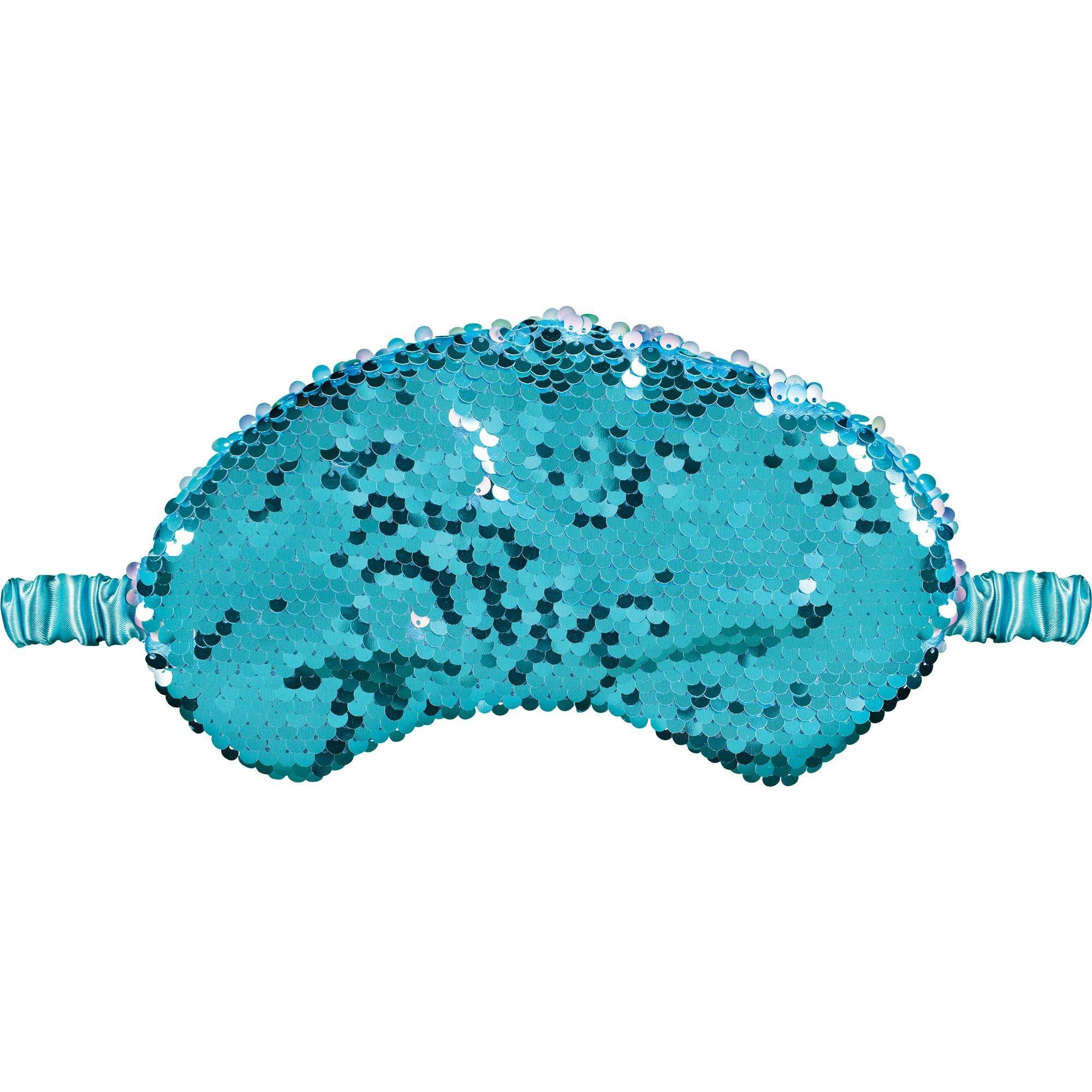 Blue & Iridescent Flip Sequin Sleep Mask