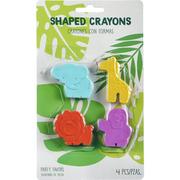 Jungle Animal Shaped Crayons, 4ct