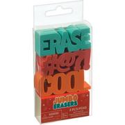 Erase, #@?! & Cool Jumbo Word Erasers, 3pc