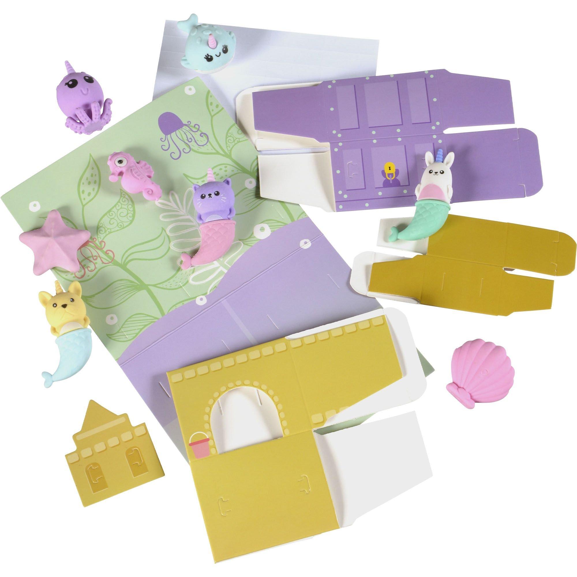 3D Under the Sea Eraser Playset, 9pc Party City