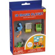 3D Trucks Eraser Playset, 9pc