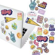 Groovy Icon & Slogan Decals, 3 Sheets
