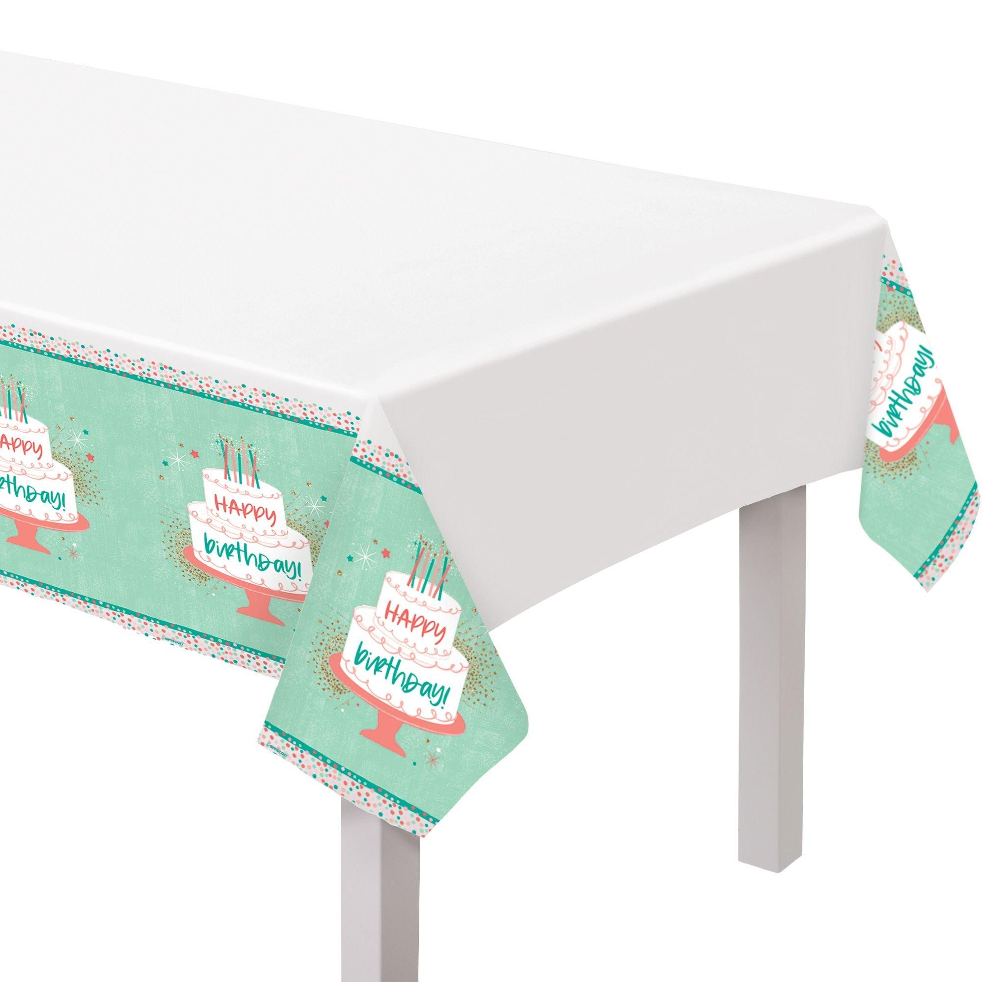 Happy Cake Day Birthday Table Cover 54in x 102in Party City