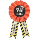 Old Zone Caution Fabric & Metal Award Ribbon, 3.5in x 6in