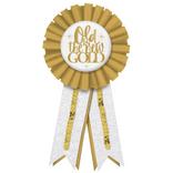 Golden Age Fabric & Metal Award Ribbon, 3in x 5.8in