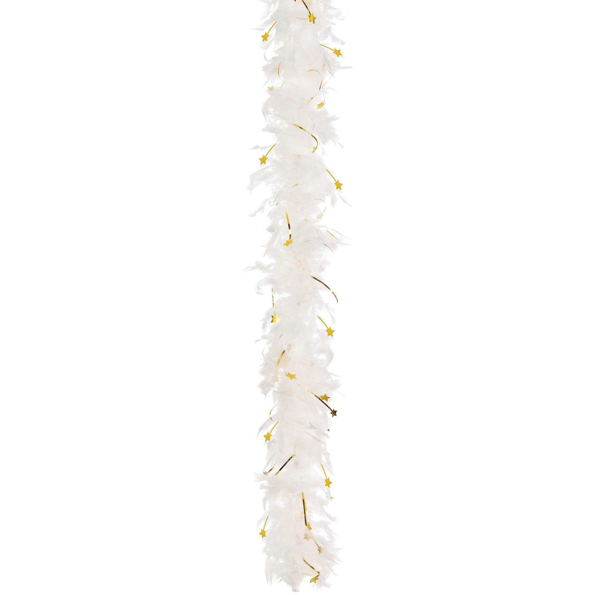 Golden Age Feather & Tinsel Boa, 6ft Party City