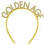 Glitter Golden Age Plastic Headbands, 4.6in x 6.25in, 6ct