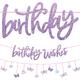 Glitter Birthday Wishes Flutter Banners 2ct