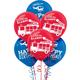 6ct, 12in, First Responders Birthday Latex Balloons