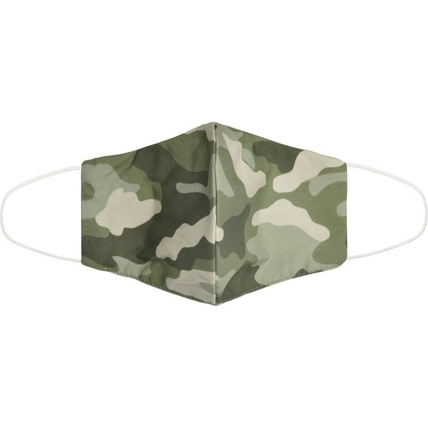 Adult Olive Green Camo Face Mask
