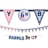 Saddle Up Personalized Birthday Banner Kit, 2ct