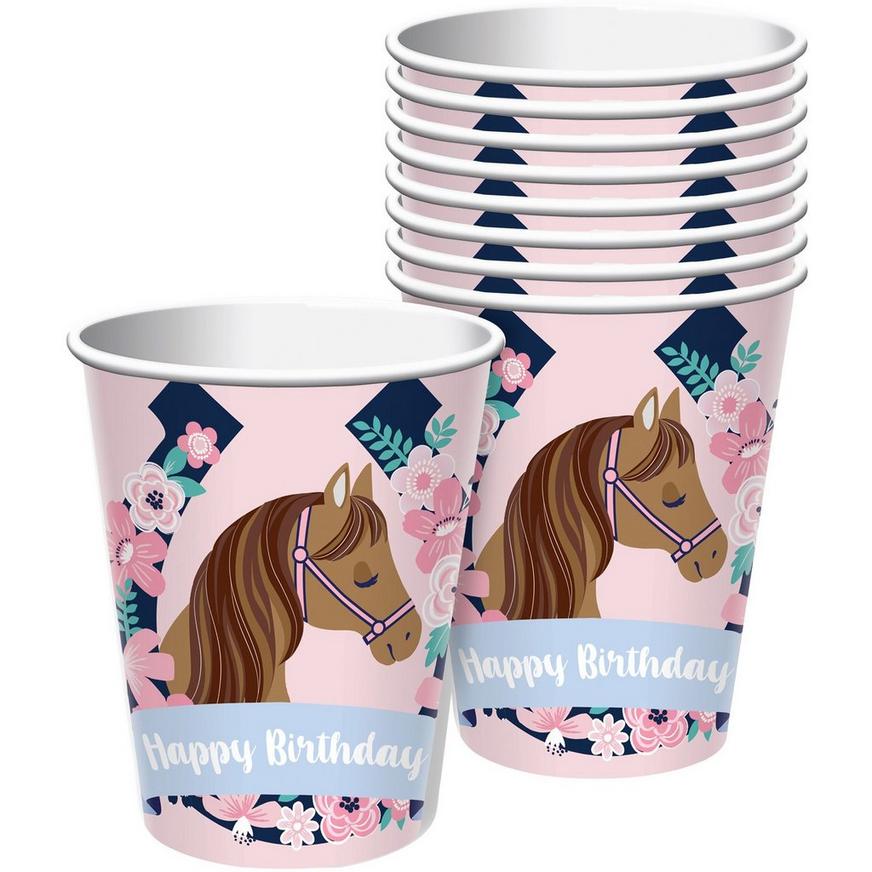 Saddle Up Paper Cups, 9oz, 8ct