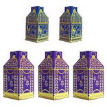 Eid Paper Lanterns, 5ct, Hanging Decorations, 3 Large Lanterns (8.5in), 2 Small Lanterns (6.5in)