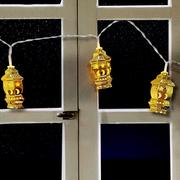 Gold Star & Crescent Fanous Lantern String Lights, 65in