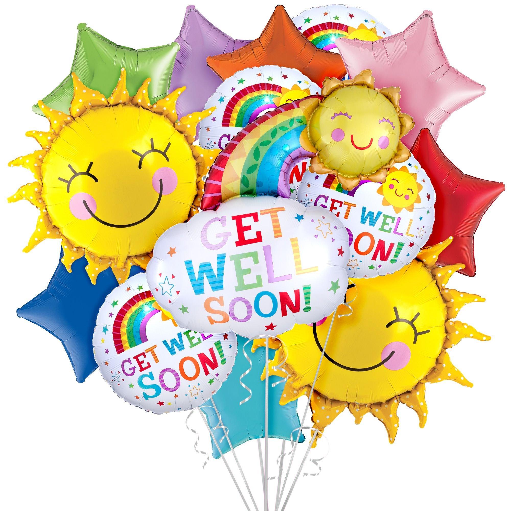 Multicolor Welcome Back Sunshine Deluxe Balloon Bouquet, 9pc