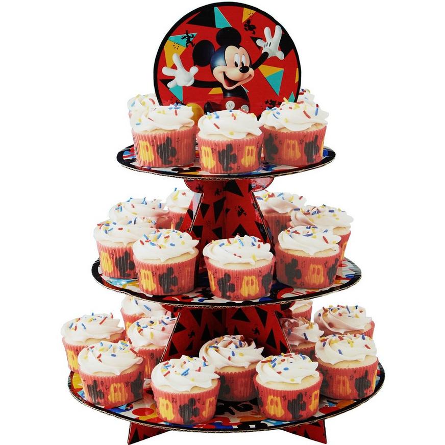 Wilton COLOR WHEEL Cupcakes Stand Cakes Desserts Party Decoration 3 Tier Display 