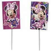 Wilton Minnie Mouse Cardstock & Plastic Cupcake Picks, 24ct