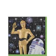 C-3PO & R2-D2 Paper Beverage Napkins, 5in, 16ct - Star Wars Galaxy of Adventures
