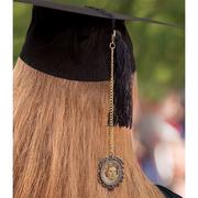 Gold Metal Graduation Cap Memorial Photo Charm