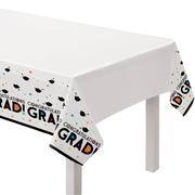 Multicolor Star Congratulations Grad Plastic Table Cover, 54in x 102in