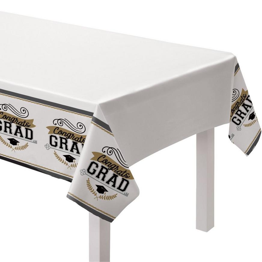 Congrats Grad Plastic Table Covers, 54in x 84in, 3ct - Achievement is Key