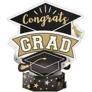 Black, Silver & Gold Congrats Grad Centerpiece
