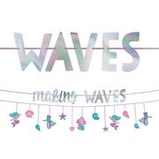 Iridescent Shimmering Mermaids Making Waves Banners, 12ft, 2ct