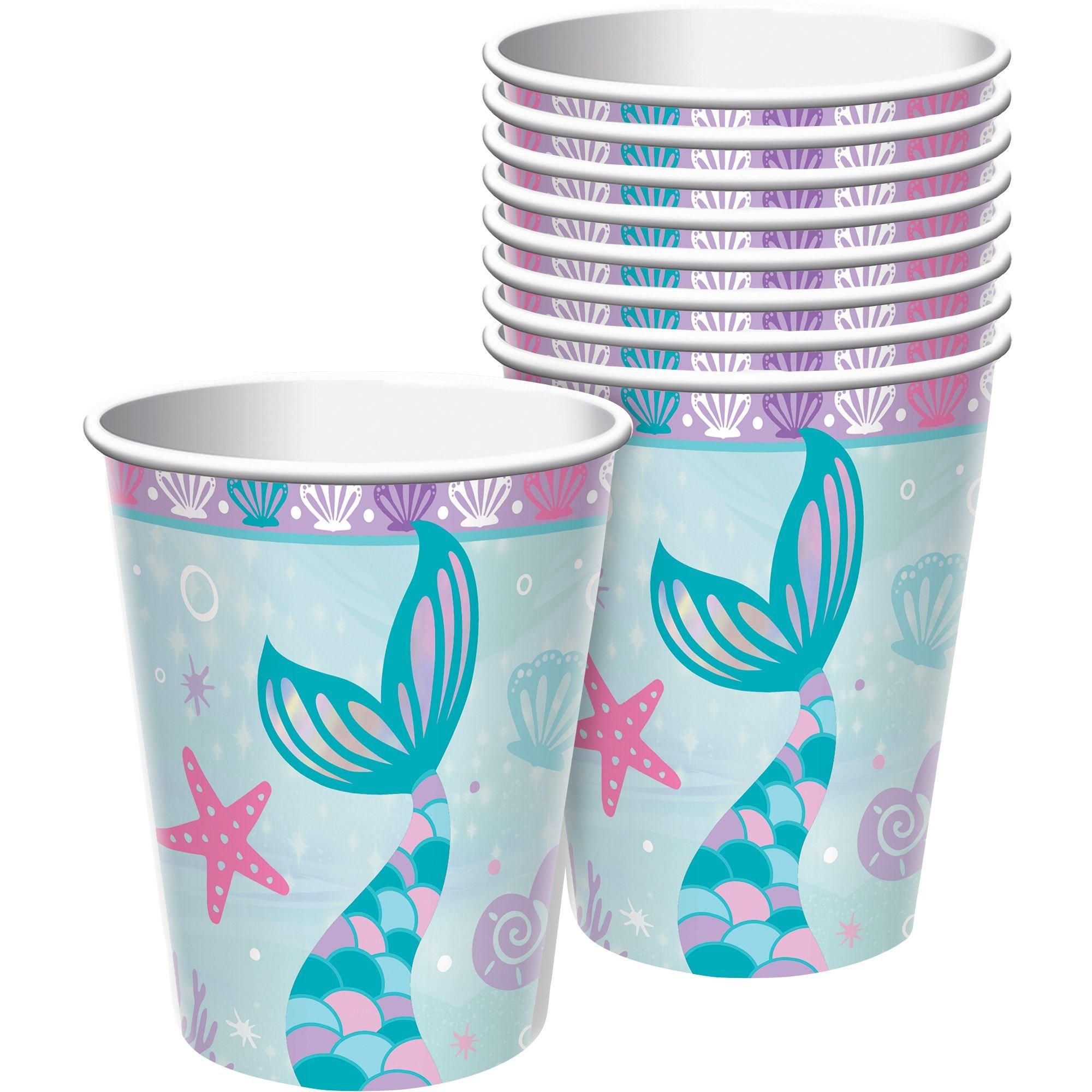 Shimmering Mermaids Paper Cups, 9oz, 8ct