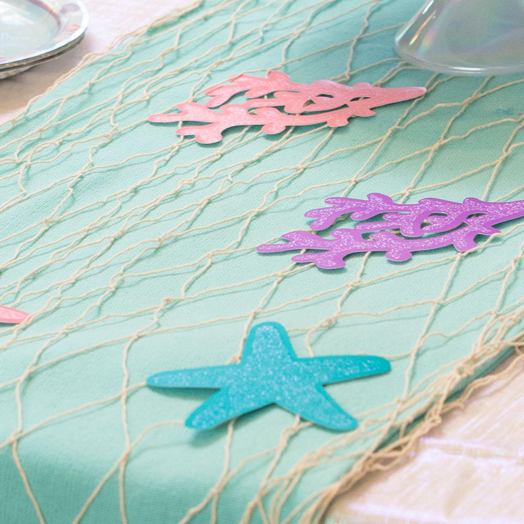 Shimmering Mermaid Fish Net Table Runner - Party WOW