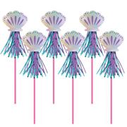 Iridescent Shimmering Mermaids Seashell Wands, 17.8in, 6ct