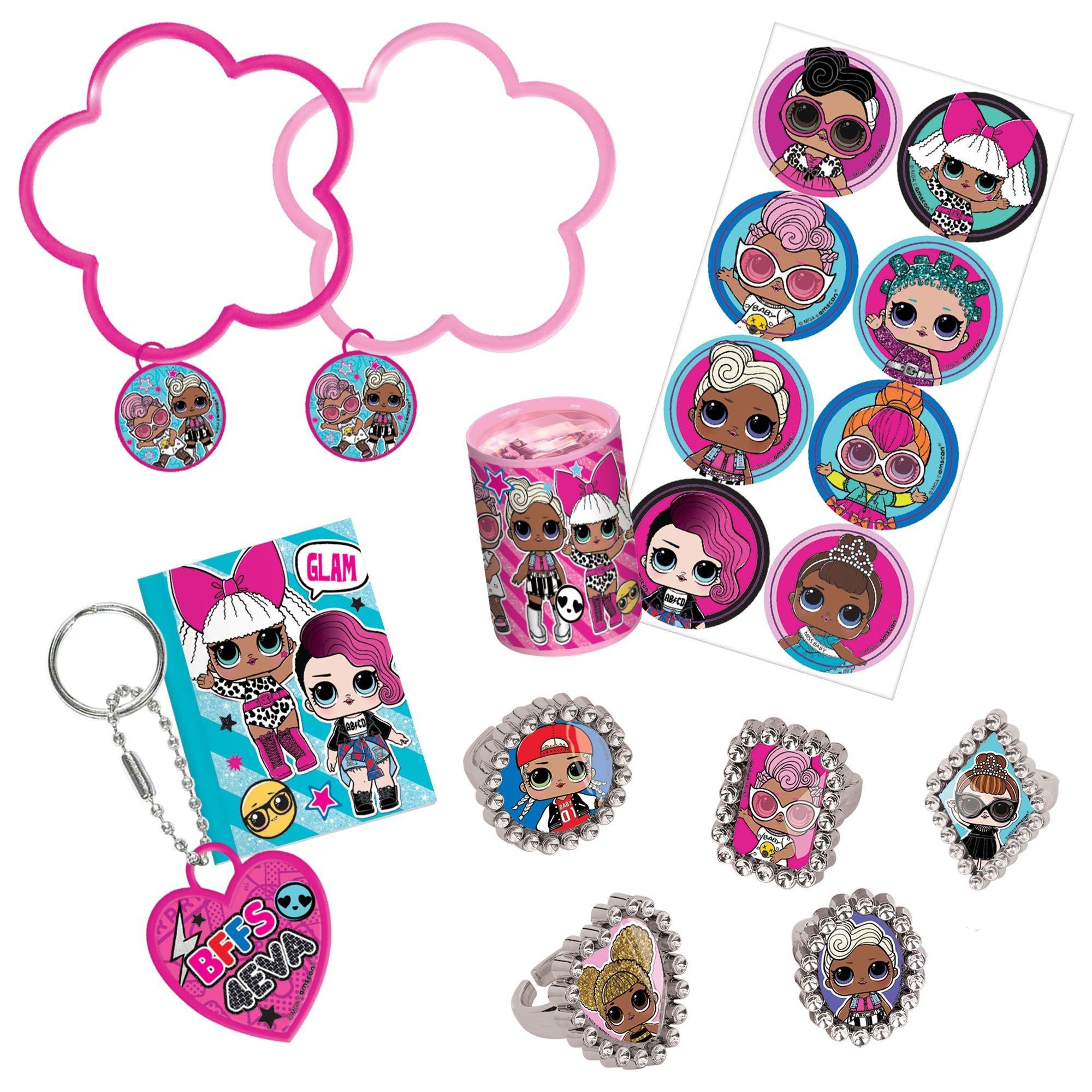 LOL Surprise Sticker Earrings Set Girl's Fashion Jewelry 3+ Let's