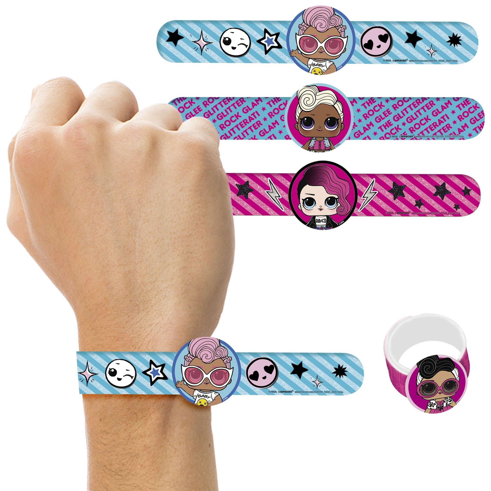 L.O.L. Surprise! Together 4-Eva Plastic Slap Bracelets, 8.9in, 4ct