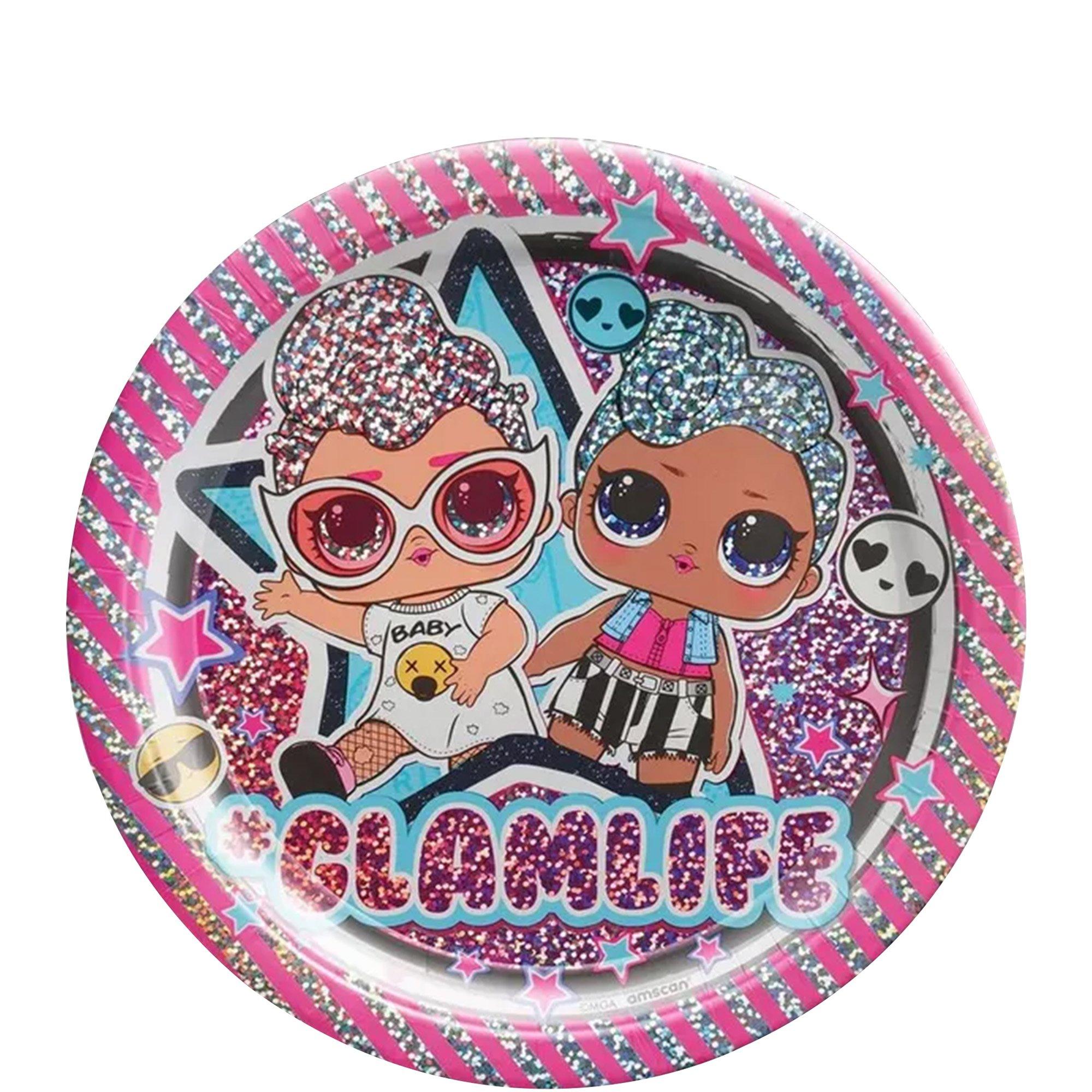 Glad for Kids LOL Heartbreakers 8.5â€ Paper Plates | LOL Surprise Plates  with Hearts, Kids Paper Plates | LOL Themed Large Paper Plates for Everyday