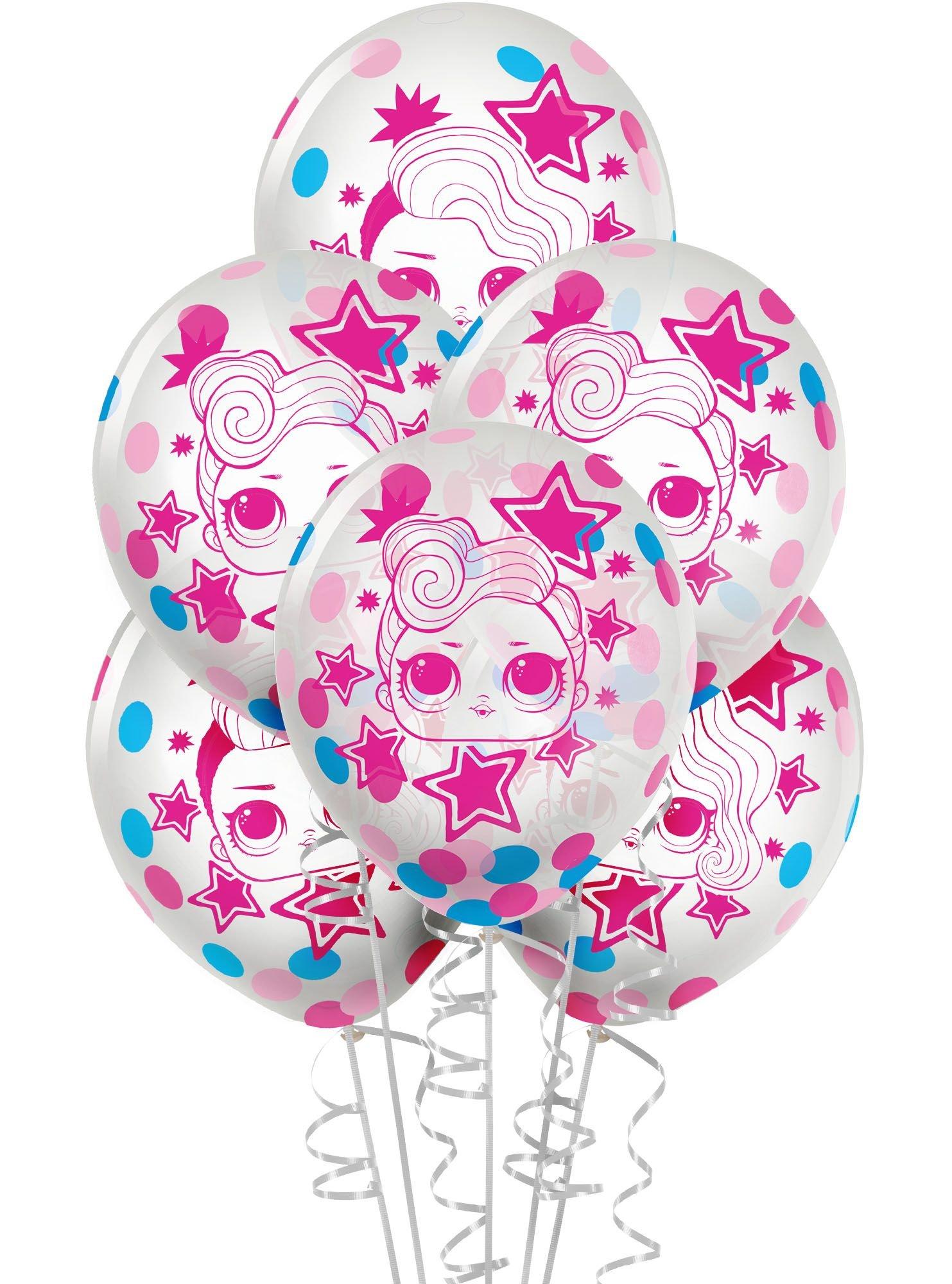 6ct, 12in, L.O.L. Surprise! Together 4-Eva Confetti Latex Balloons