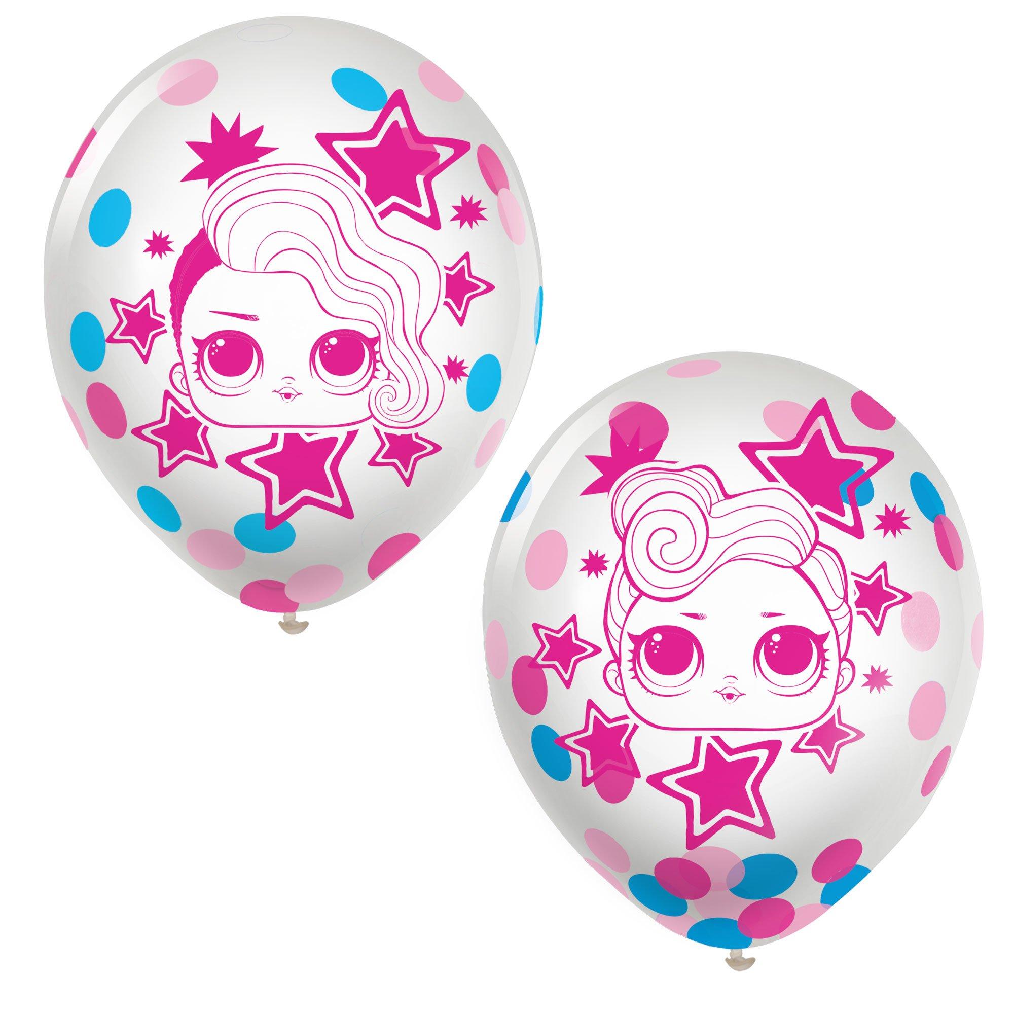 6ct, 12in, L.O.L. Surprise! Together 4-Eva Confetti Latex Balloons