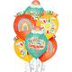 6ct, Retro Rainbow Latex Balloon Decorating Kit