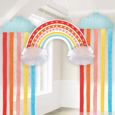 Retro Rainbow & Cloud Hanging Decorations
