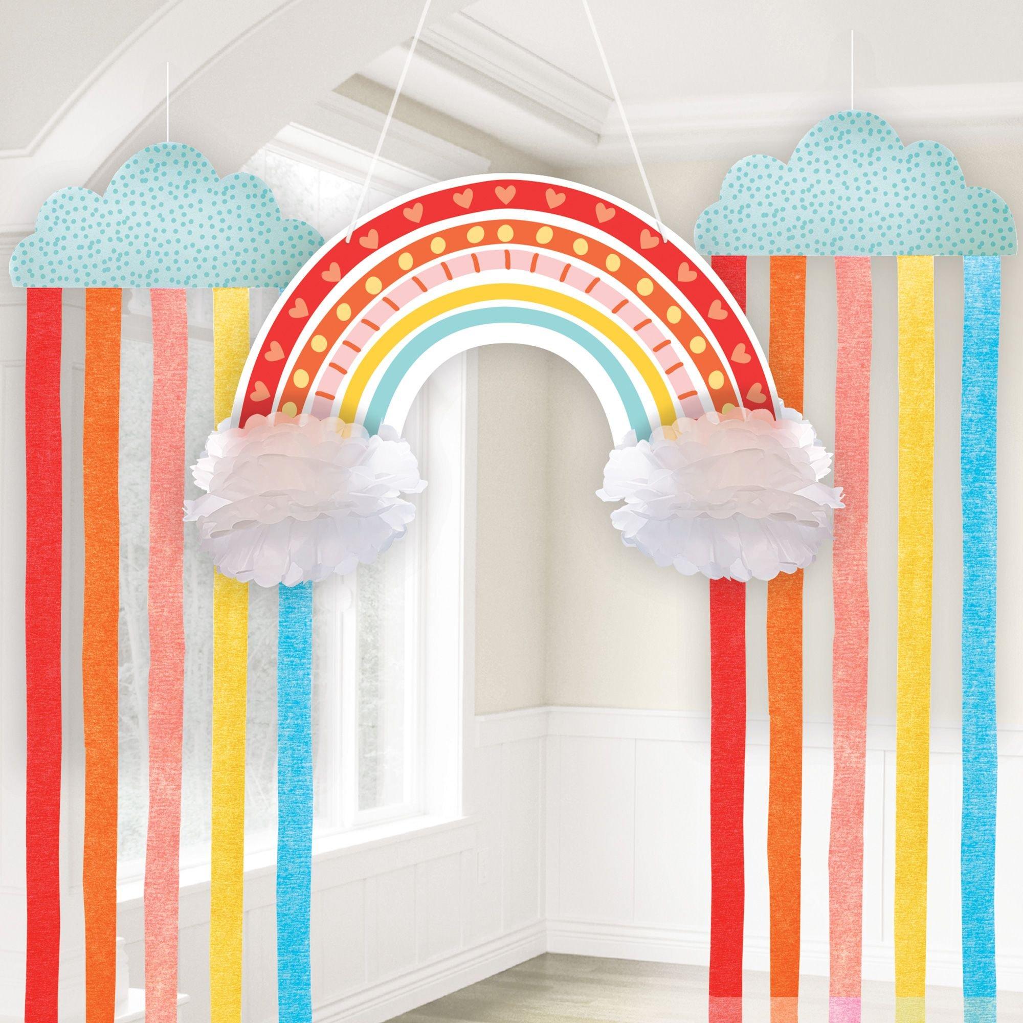 Creative Converting Over The Rainbow Hanging Decorations, 3 ct