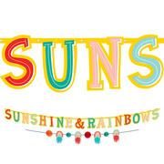 Sunshine & Rainbows Banners, 2ct - Retro Rainbow