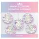 Mini Iridescent Luminous Rainbow Honeycomb Decorations, 5in, 5ct