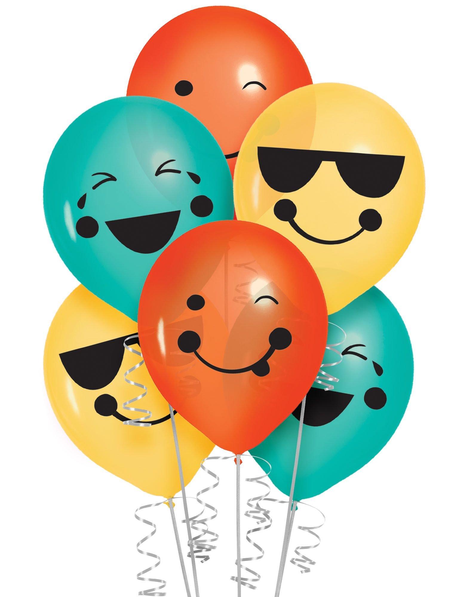 6ct, 12in, All Smiles Smiley Face Latex Balloons