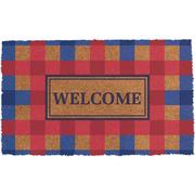 Patriotic Gingham Welcome Doormat