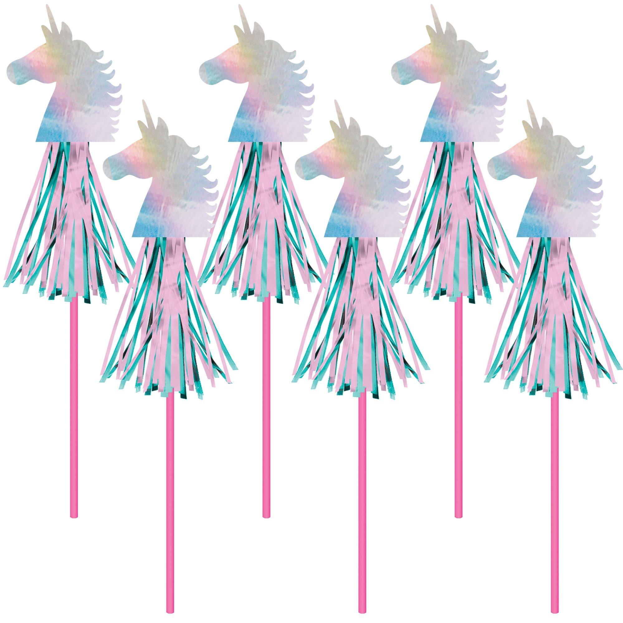 Iridescent Enchanted Unicorn Wands, 17in, 6ct