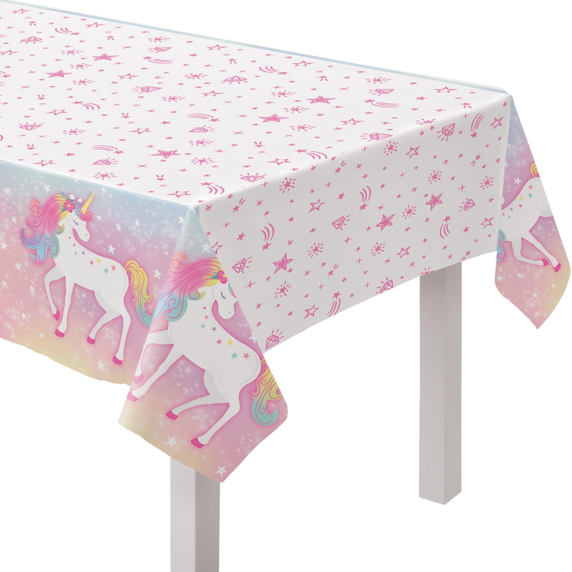 Unicorn Table Cover
 Enchanted Unicorn Plastic Table Cover 54in x 96in